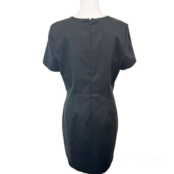 VETTA Capsule Womens Dress Sheath Black Short Sleeve Essential Size Large - Picture 3 of 7